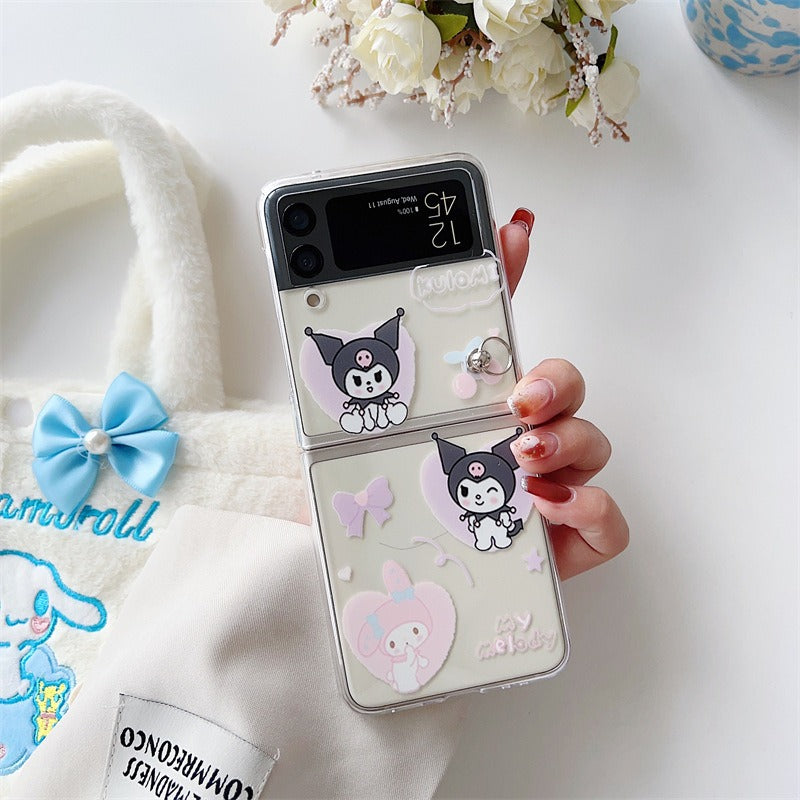 Samsung Foldable Phone Case - Cartoon Cute Heart Kulomi