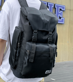 Tooling Style Large Capacity Flap Backpack with Contrast Color