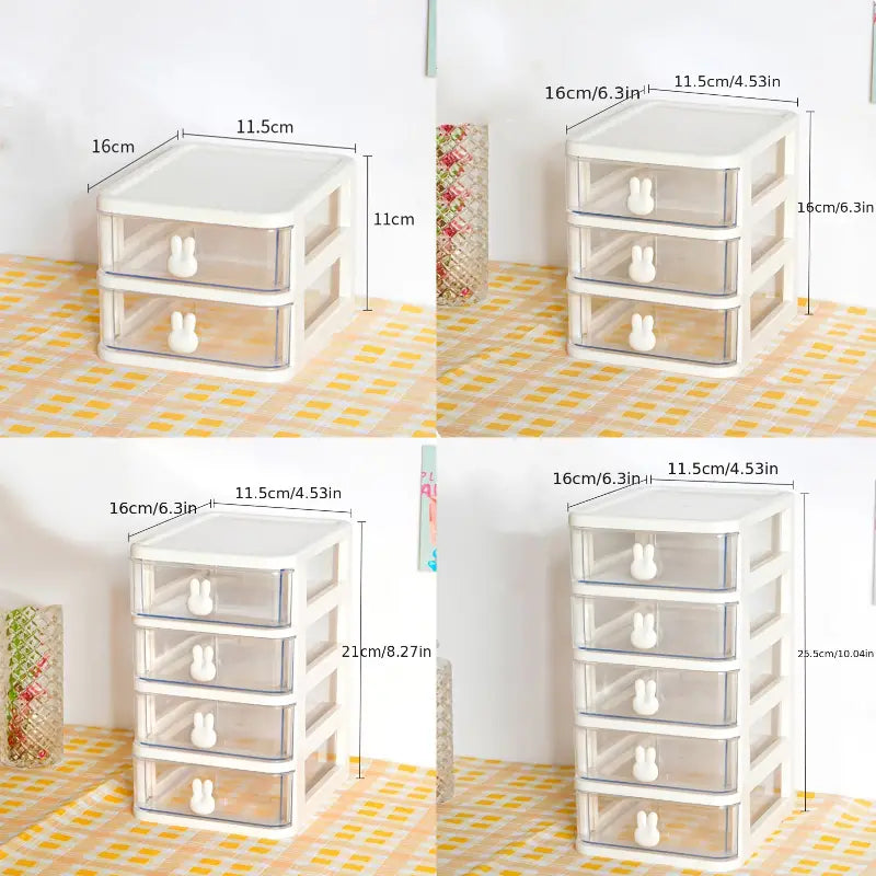 Small Plastic Drawer Organizer for Desk Storage