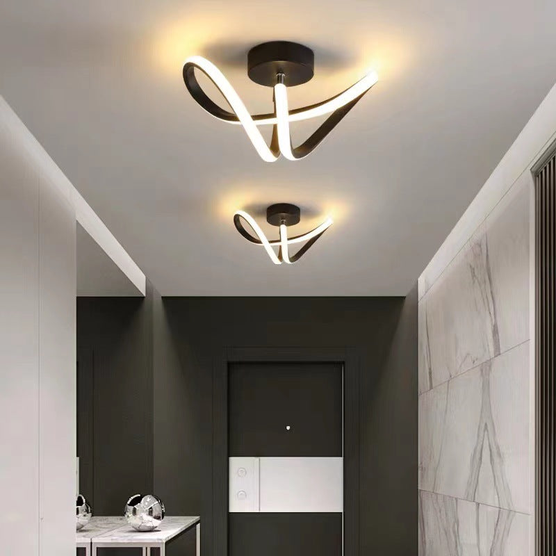 Modern LED Ceiling Light with Double Circles for Hallway