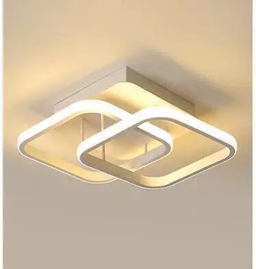 Modern LED Ceiling Light with Double Circles for Hallway