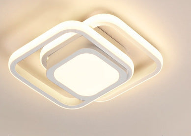 Modern LED Ceiling Light with Double Circles for Hallway