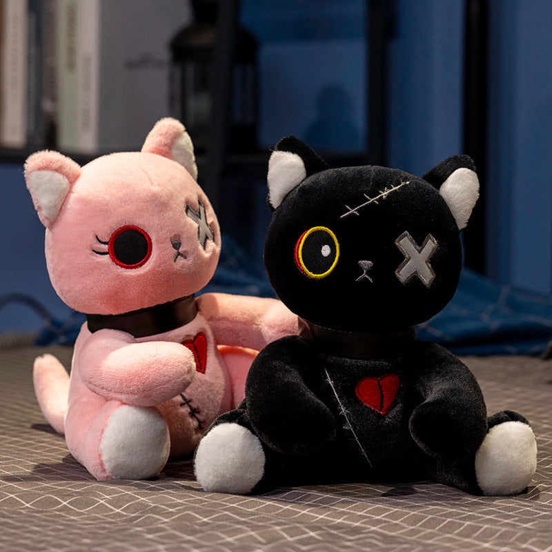 Dark Emotion Cat Plush Toy - Anime Cartoon Figure