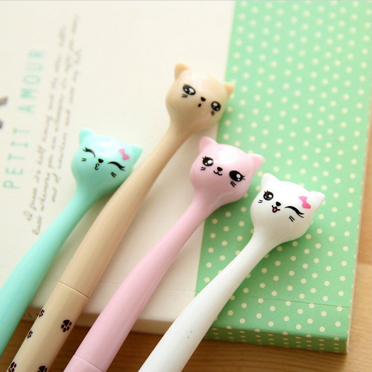 Cute Cat 0.5mm Gel Pen - Black Ink