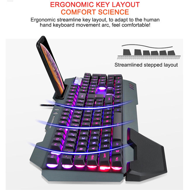 Clavier Mécanique Ergonomique avec Rétroéclairage RGB
