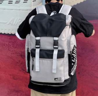 Tooling Style Large Capacity Flap Backpack with Contrast Color