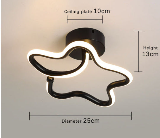 Modern LED Ceiling Light with Double Circles for Hallway