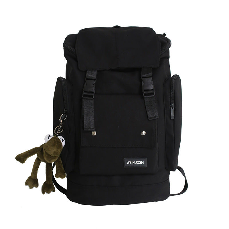 Tooling Style Large Capacity Flap Backpack with Contrast Color