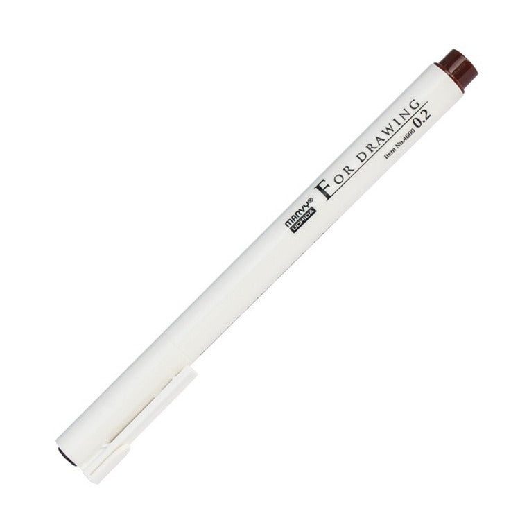 MARVY Waterproof Brown Fine Liner Art Drawing Pen