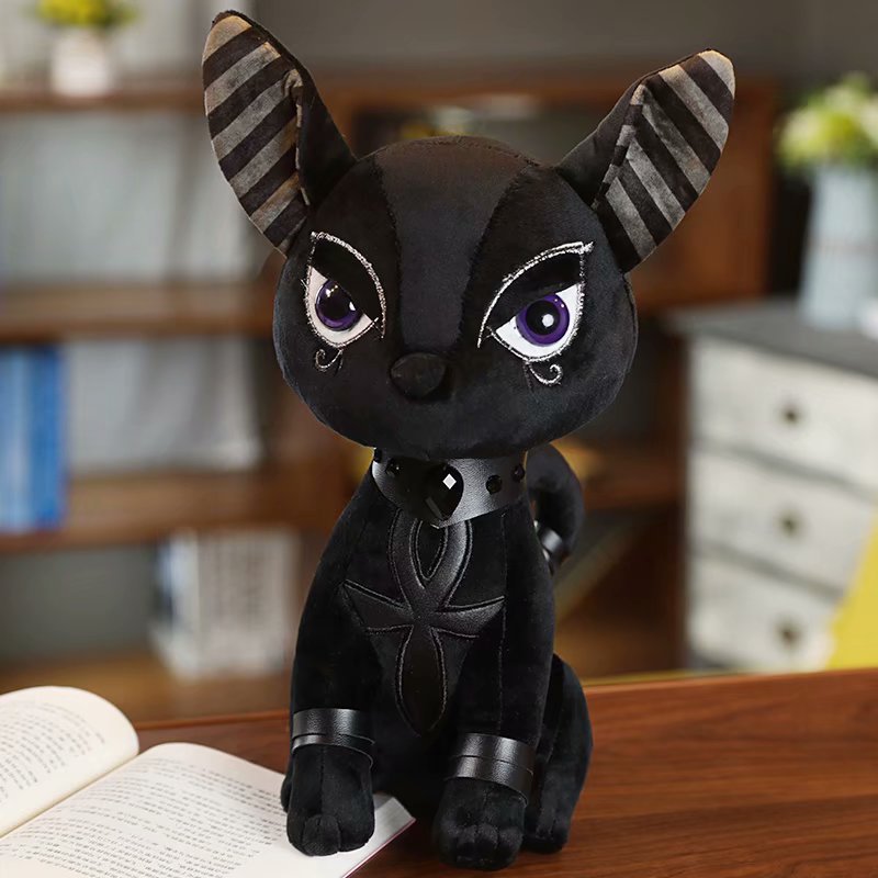 Dark Themed Plush Toy Black Elephant & Cartoon Figures