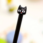 Creative Cat Expression Gel Pen - Black Cat Design