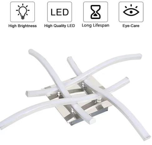 Modern LED Ceiling Light with Double Circles for Hallway