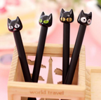 Creative Cat Expression Gel Pen - Black Cat Design