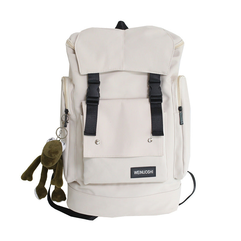 Tooling Style Large Capacity Flap Backpack with Contrast Color